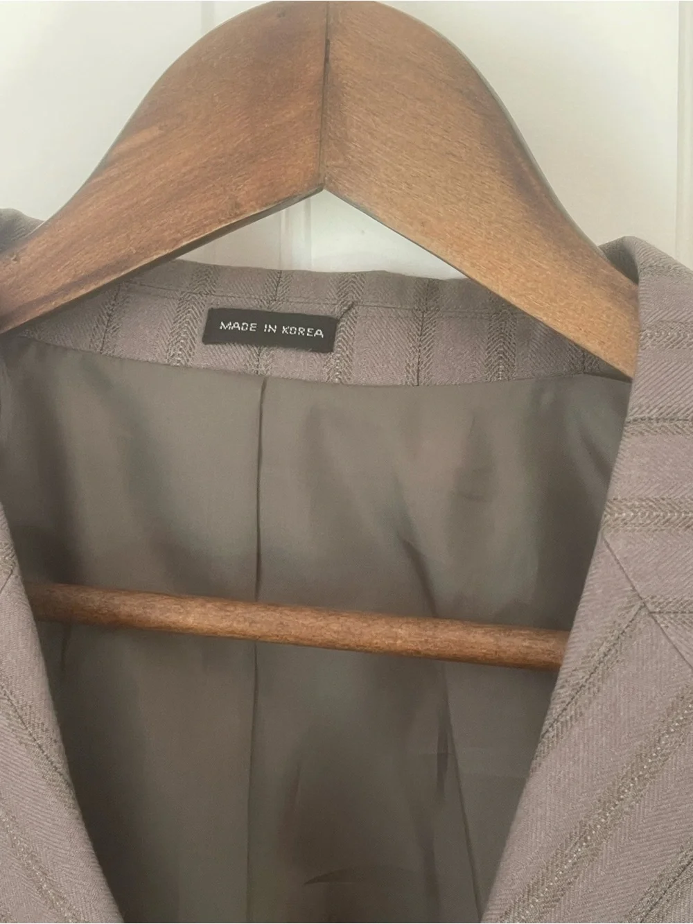 Gray Pinstripe Two-Piece Suit Jacket & Trousers